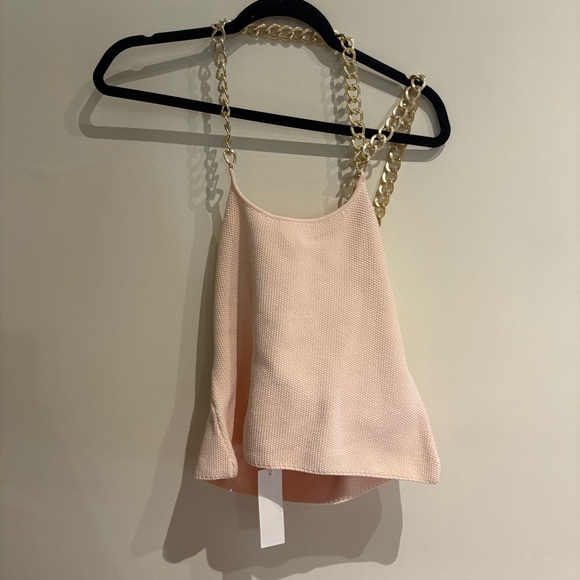 THE SEI NWT Asymmetric Chain Knit Top In Pearl Size Medium - Picture 5 of 8